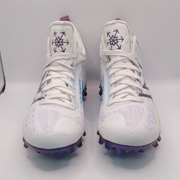 NEW New Balance Feeeze LX V4 Lacrosse Cleats-White/Blue/Purple Size M:8.5 W:10 - Picture 2 of 13
